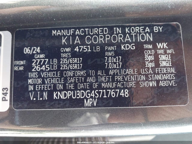 KNDPU3DG4S7176748 KIA Sportage Hybrid Lx