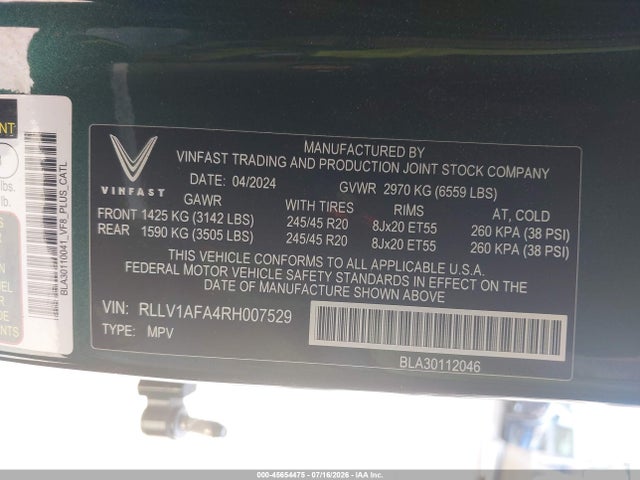 Vinfast Vf 8 Plus 2024 RLLV1AFA4RH007529 Image 9