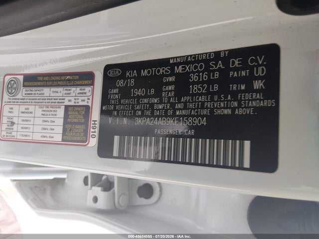 KIA RIO S 2019 3KPA24AB9KE158904 Image 9