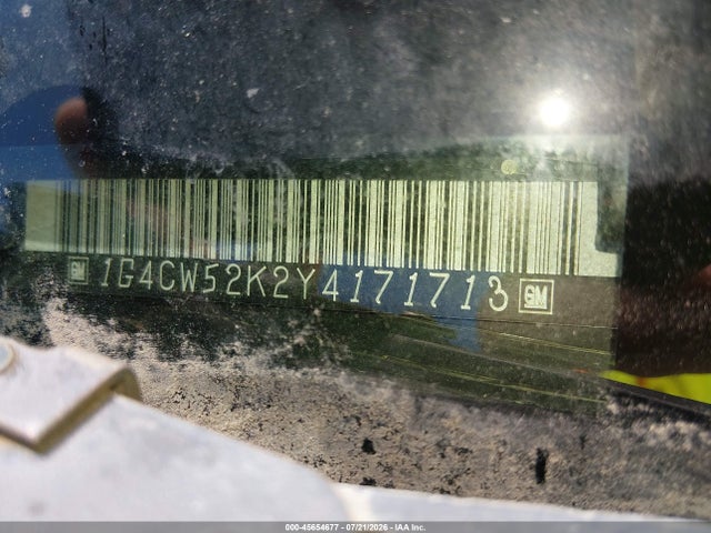 Aukcja sprzedaży 2000 Buick Park Avenue, vin: 1G4CW52K2Y4171713, numer aukcji: 45654677