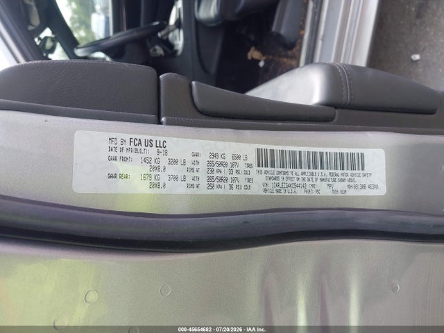 45654682 :رقم المزاد ، 1C4RJECG4KC544142 vin ، 2019 Jeep Grand Cherokee High Altitude 4x2 مزاد بيع