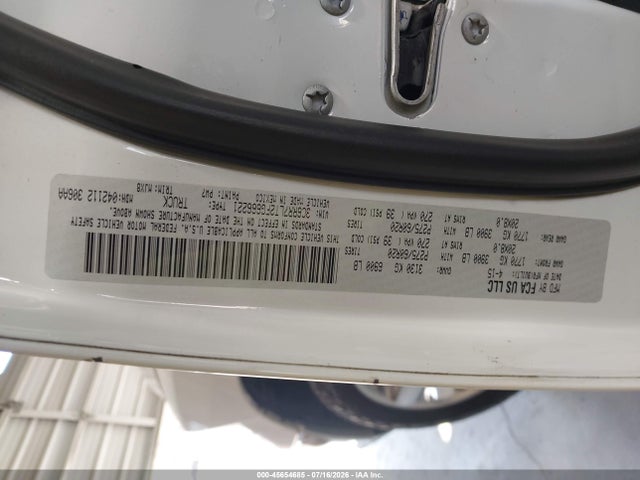 45654685 :رقم المزاد ، 3C6RR7LT2FG666221 vin ، 2015 Ram 1500 Big Horn مزاد بيع