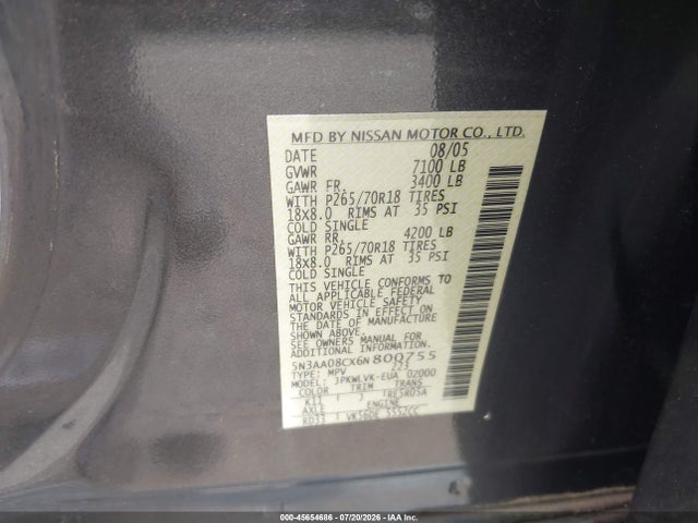 Продаж на аукціоні авто 2006 Infiniti Qx56, vin: 5N3AA08CX6N800755, номер лоту: 45654686