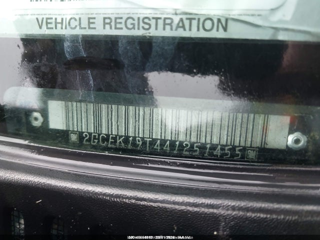 2004 Chevrolet Silverado 1500 Work Truck მანქანა იყიდება აუქციონზე, vin: 2GCEK19T441251455, აუქციონის ნომერი: 45654810