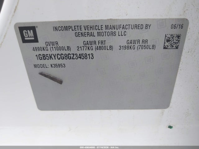 1GB5KYCG8GZ345813 Chevrolet Silverado 3500hd Work Truck