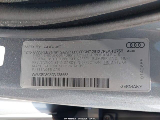 Продажа на аукционе авто 2016 Audi A6 2.0t Premium Plus, vin: WAUGFAFC8GN128663, номер лота: 45654970