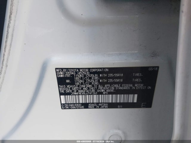 Toyota RAV4 SE 2018 JTMNFREV8JJ741263 Image 9