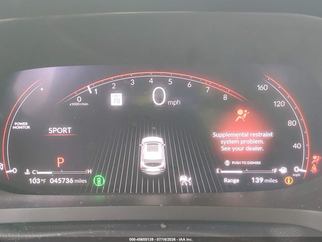 45655139 :رقم المزاد ، 5J8YD9H36PL007314 vin ، 2023 Acura Mdx Standard مزاد بيع