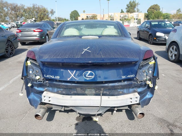 45655312 :رقم المزاد ، JTHFN48Y230040547 vin ، 2003 Lexus Sc 430 مزاد بيع