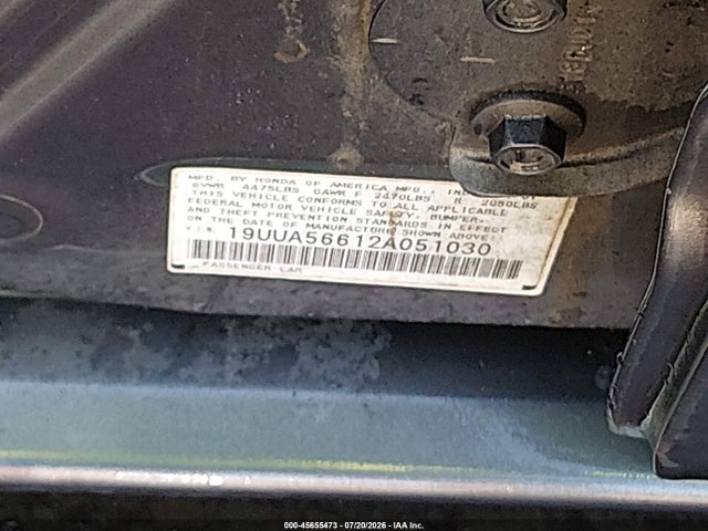 Продаж на аукціоні авто 2002 Acura Tl 3.2, vin: 19UUA56612A051030, номер лоту: 45655473