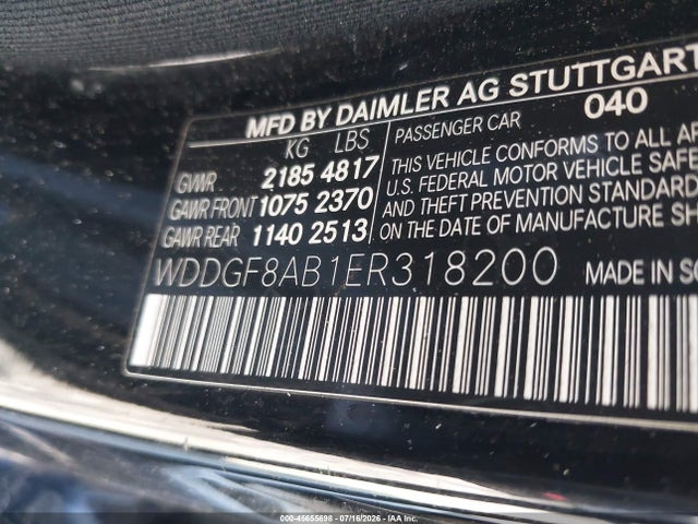 Aukcja sprzedaży 2014 Mercedes-benz C 300 Sport 4matic, vin: WDDGF8AB1ER318200, numer aukcji: 45655698