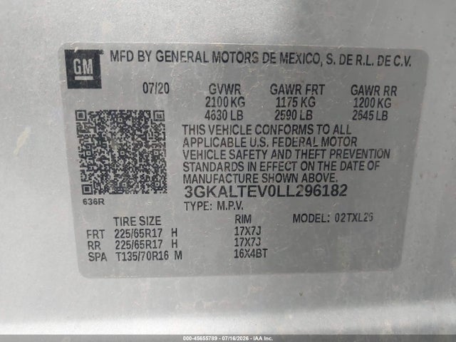 GMC Terrain Awd Sle 2020 3GKALTEV0LL296182 Image 9