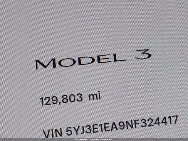 Tesla Model 3 Rear-wheel Drive 2022 5YJ3E1EA9NF324417 Image 14
