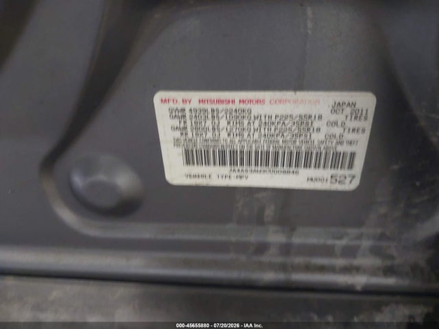 Продаж на аукціоні авто 2012 Mitsubishi Outlander Se, vin: JA4AS3AW3CU008846, номер лоту: 45655880