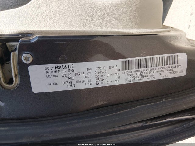 Aukcja sprzedaży 2019 Dodge Grand Caravan Sxt, vin: 2C4RDGCG5KR584000, numer aukcji: 45655886