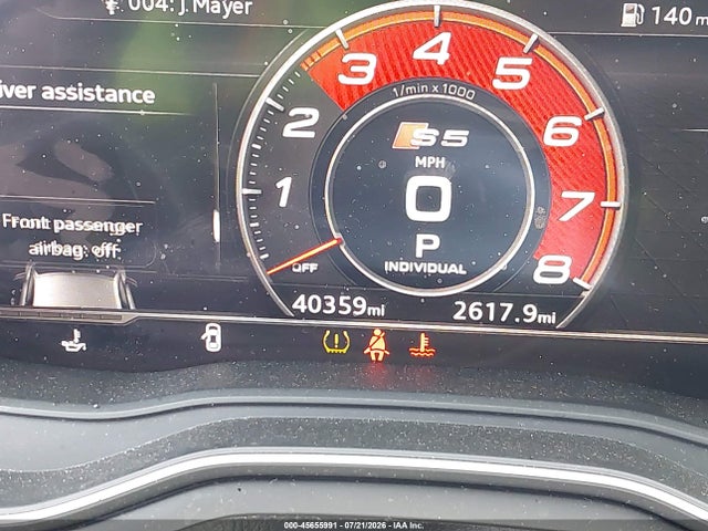 Продаж на аукціоні авто 2019 Audi S5 3.0t Premium, vin: WAUC4DF50KA028113, номер лоту: 45655991