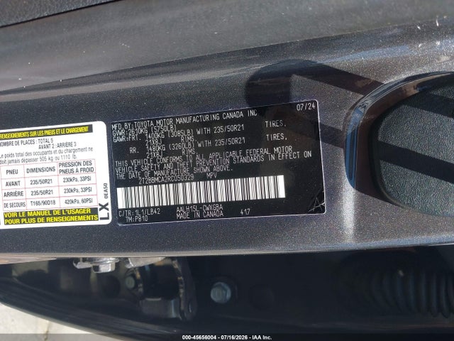 Aukcja sprzedaży 2024 Lexus Rx 350h Premium Plus, vin: 2T2BBMCA2RC050329, numer aukcji: 45656004