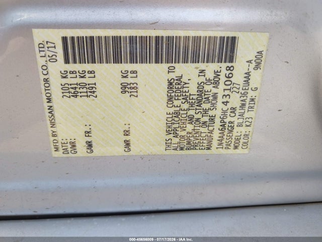 Nissan Maxima 3.5 Platinum 2017 1N4AA6AP6HC431068 Image 9