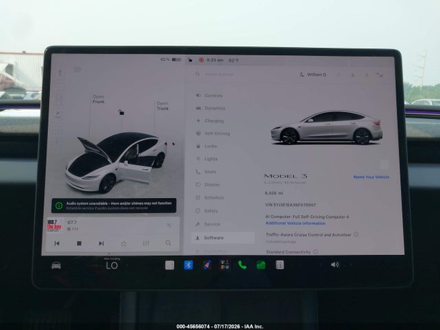 Продаж на аукціоні авто 2025 Tesla Model 3 Long Range Rear-wheel Drive/standard Rear-wheel Drive, vin: 5YJ3E1EA3SF070957, номер лоту: 45656074