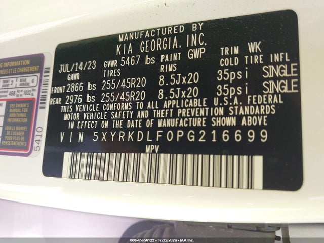 5XYRKDLF0PG216699 KIA Sorento X-line Sx Prestige