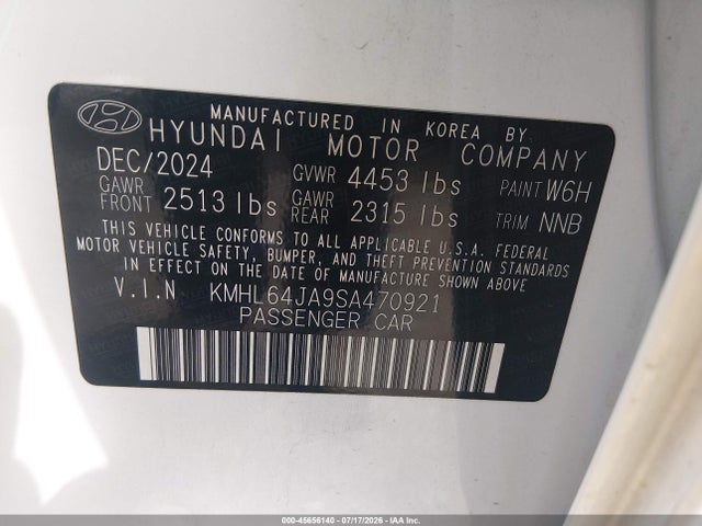 Hyundai SONATA SEL 2025 KMHL64JA9SA470921 Image 9