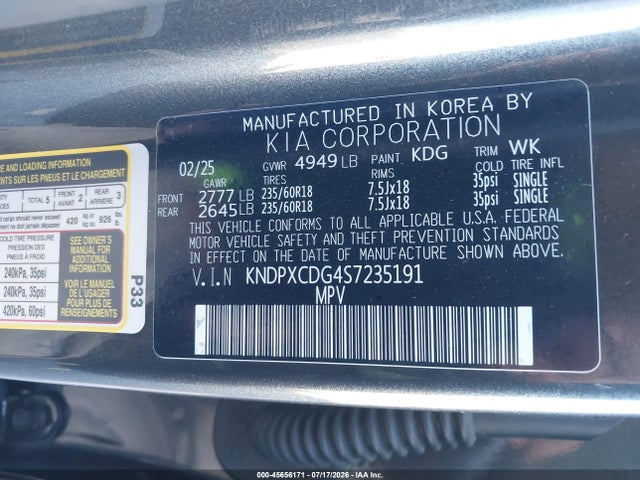 KNDPXCDG4S7235191 KIA Sportage Hybrid Sx-prestige