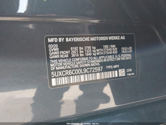5UXCR6C00L9C72597 BMW X5 Xdrive40i