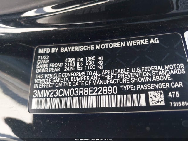 BMW 230I 2024 3MW23CM03R8E22890 Image 9
