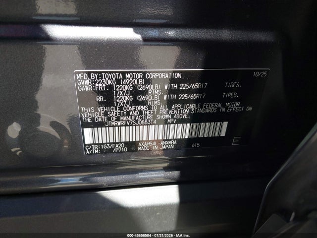 JTMRWRFV7SJ088314 Toyota Rav4 Hybrid Xle