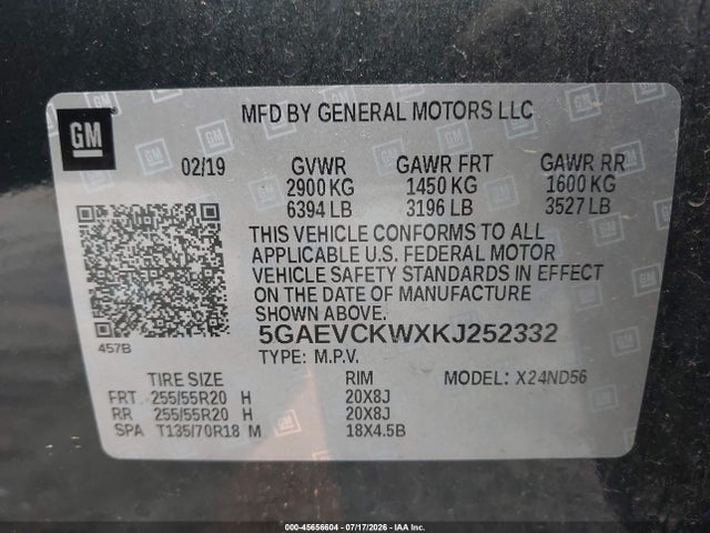 Buick Enclave Awd Avenir 2019 5GAEVCKWXKJ252332 Image 9