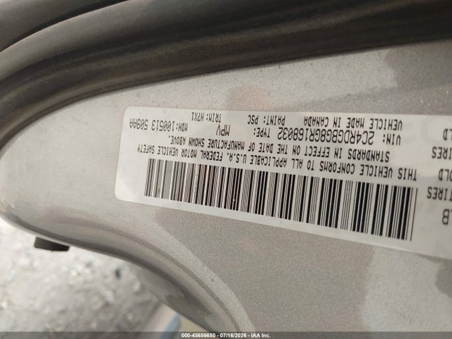 Aukcja sprzedaży 2016 Dodge Grand Caravan Se, vin: 2C4RDGBG8GR168032, numer aukcji: 45656650