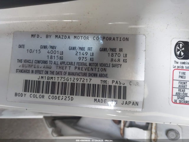 JM1BM1T75G1297217 Mazda Mazda3 I Sport