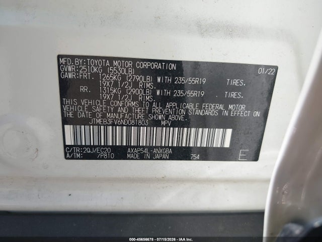 JTMEB3FV6ND081803 Toyota Rav4 Prime Xse