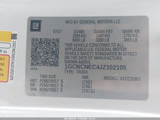 Chevrolet Silverado 1500 Wt 2018 1GCNCNEC4JZ102105 Image 9