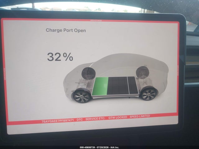 45656739 :رقم المزاد ، 7SAYGAEE7PF897471 vin ، 2023 Tesla Model Y Awd/long Range Dual Motor All-wheel Drive مزاد بيع