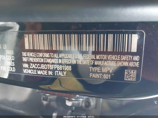 Jeep Renegade Limited 2015 ZACCJBDT6FPB81988 Image 9
