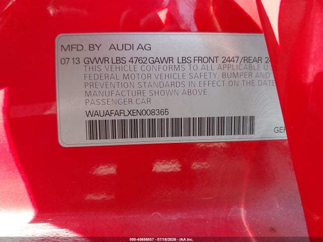 Audi A4 2.0t Premium 2014 WAUAFAFLXEN008365 Image 9