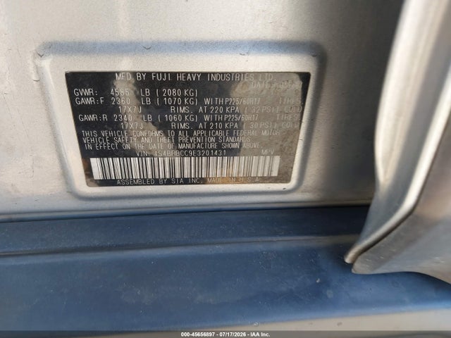 4S4BRBCC9E3201431 Subaru Outback 2.5i Premium