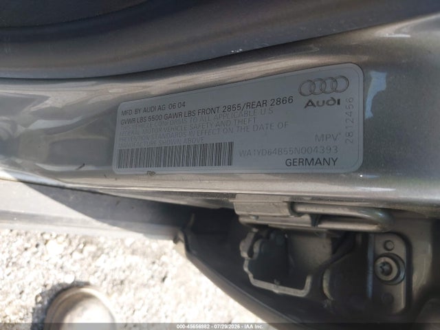 Продажа на аукционе авто 2005 Audi Allroad 2.7t, vin: WA1YD64B55N004393, номер лота: 45656982
