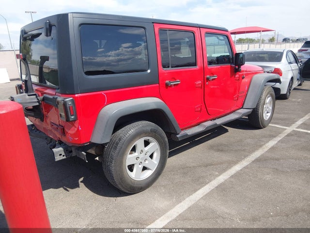 2015 Jeep Wrangler Unlimited Sport მანქანა იყიდება აუქციონზე, vin: 1C4BJWDG0FL565338, აუქციონის ნომერი: 45657080