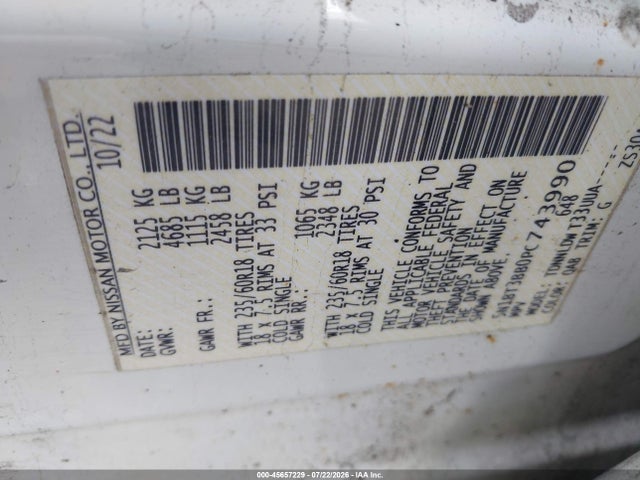 5N1BT3BB0PC743990 Nissan Rogue Sv Intelligent Awd