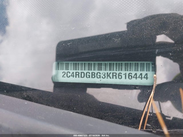 45657323 :رقم المزاد ، 2C4RDGBG3KR616444 vin ، 2019 Dodge Grand Caravan Se مزاد بيع