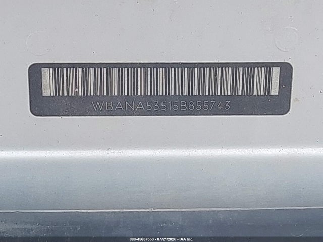 Продажа на аукционе авто 2005 Bmw 525i, vin: WBANA53515B855743, номер лота: 45657553
