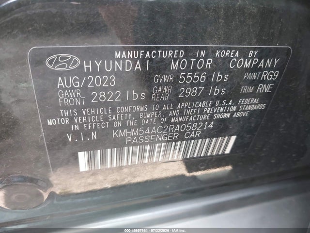 KMHM54AC2RA058214 Hyundai Ioniq 6 Limited