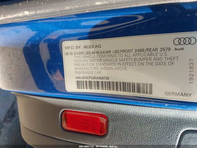 WAUENCF53KA058139 Audi A5 45 Premium