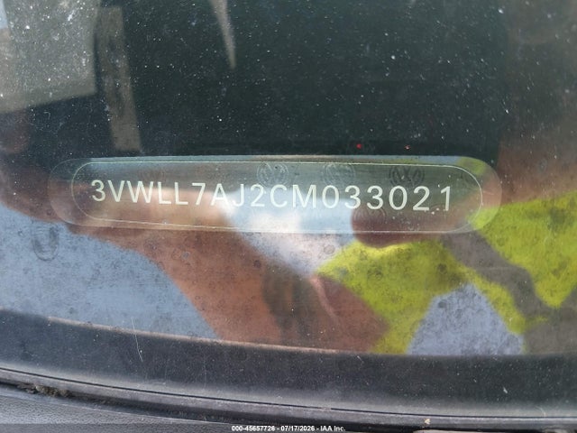 45657726 :رقم المزاد ، 3VWLL7AJ2CM033021 vin ، 2012 Volkswagen Jetta 2.0l Tdi مزاد بيع