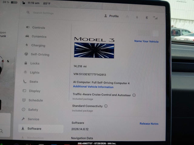 Aukcja sprzedaży 2026 Tesla Model 3 Performance All-wheel Drive, vin: 5YJ3E1ET7TF142813, numer aukcji: 45657737