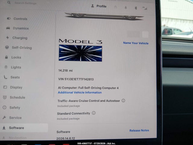 Aukcja sprzedaży 2026 Tesla Model 3 Performance All-wheel Drive, vin: 5YJ3E1ET7TF142813, numer aukcji: 45657737