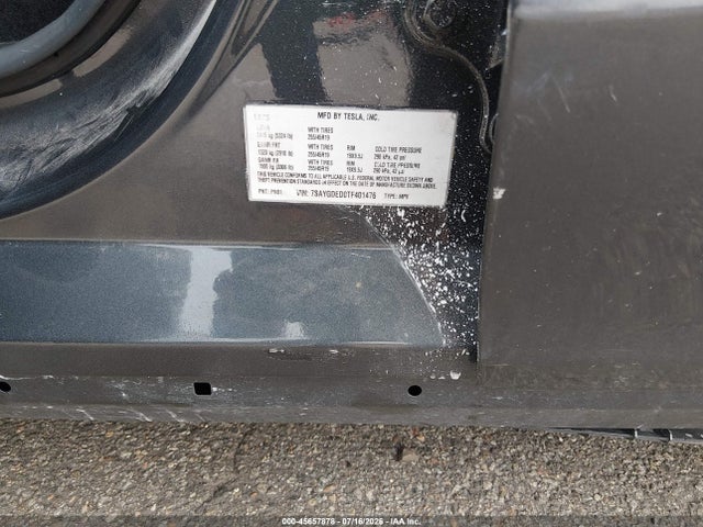 45657878 :رقم المزاد ، 7SAYGDED0TF401476 vin ، 2026 Tesla Model Y Rwd مزاد بيع