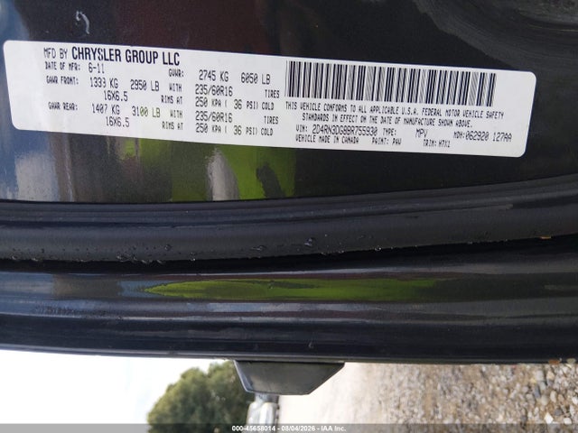 45658014 :رقم المزاد ، 2D4RN3DG8BR755930 vin ، 2011 Dodge Grand Caravan Mainstreet مزاد بيع